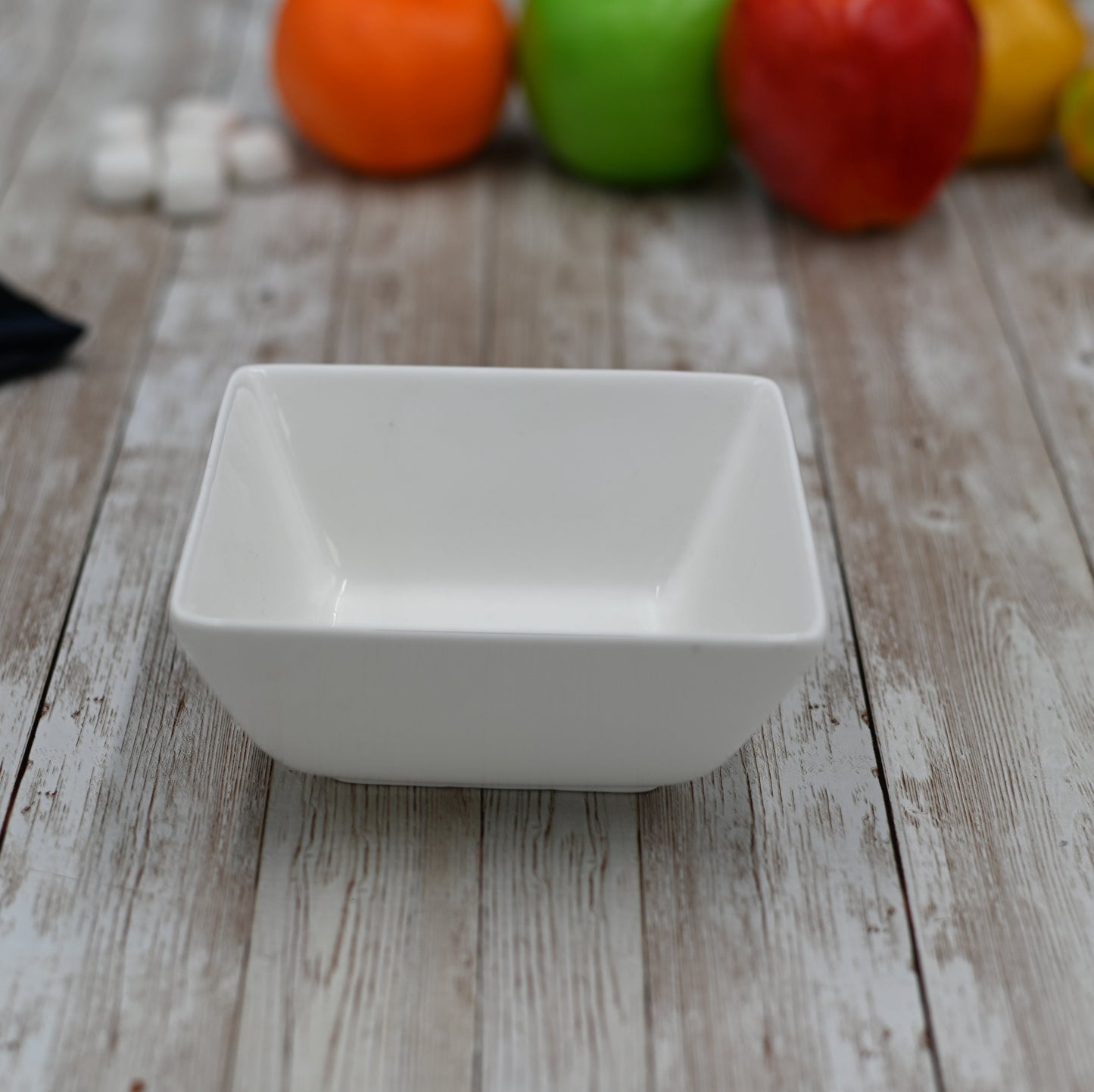 White Square Snack / Sauce Dish 4.75" inch X 4.5" inch X 2.5" inch |11 Fl Oz